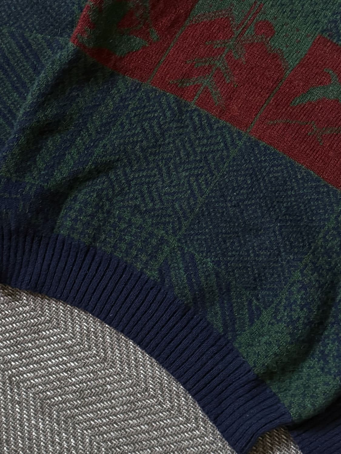 90s 울리치 내추럴 패턴 빈티지 스웨터 (100-105) 상품이미지4