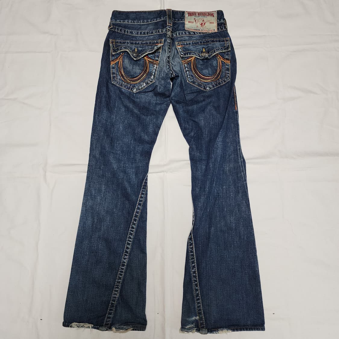 트루릴리젼 Y2k Rainbow Joey 스티치 부츠컷 팬츠 상품이미지2