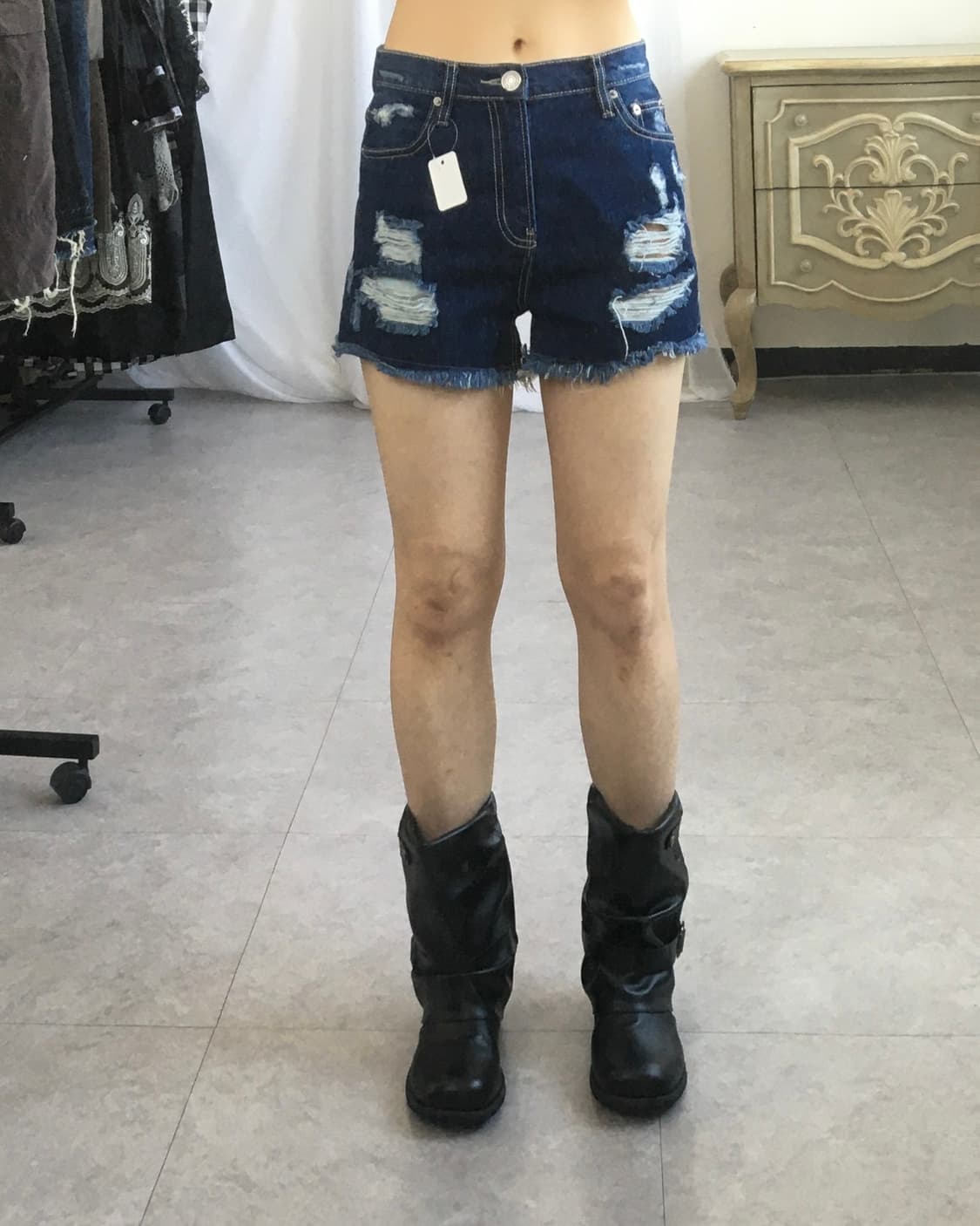 Damage denim short 상품이미지4