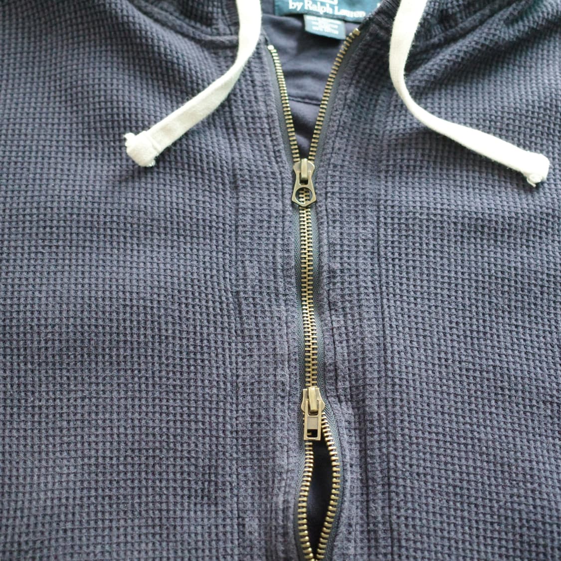 폴로 랄프로렌 네이비 와플 써멀 후드집업 M 상품이미지6