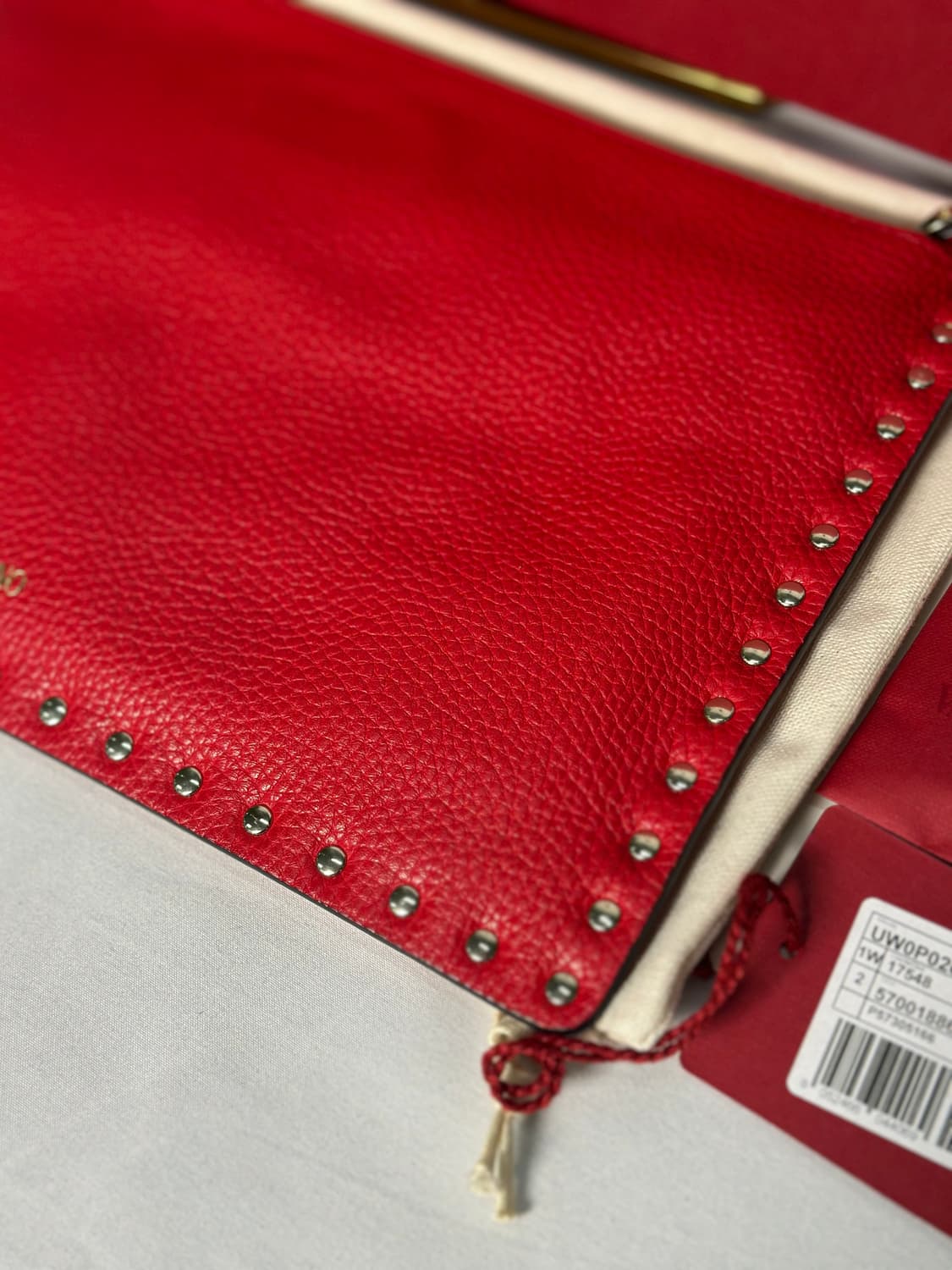 [정품]발렌티노 락스터드 클러치 레드 상품이미지3