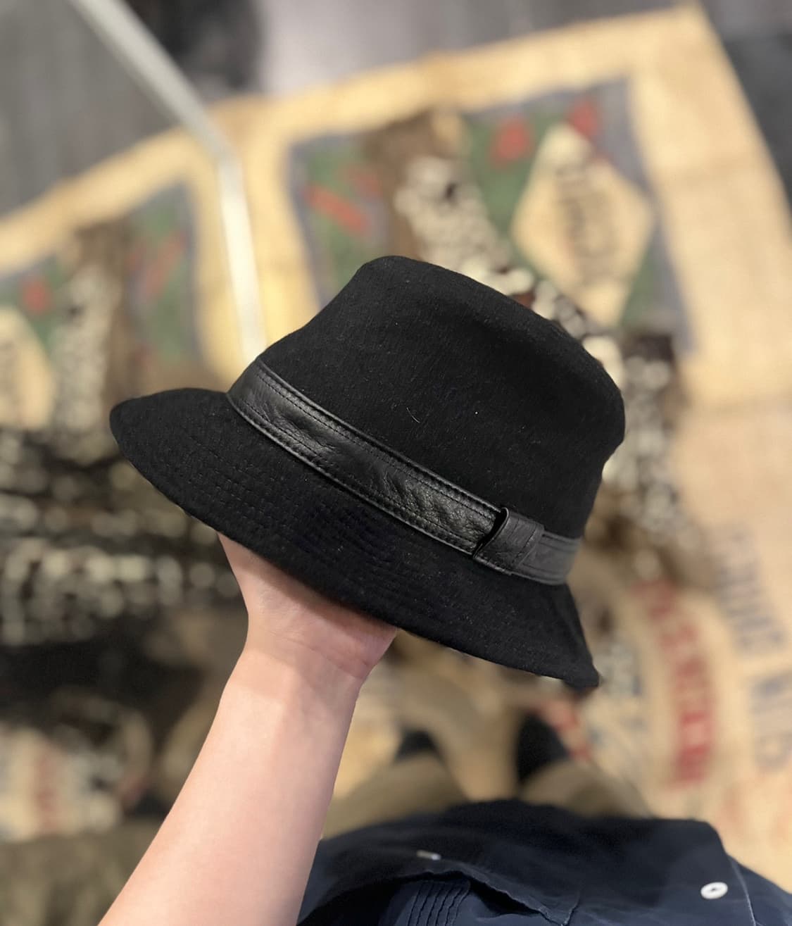 Hermès Rabbit Felt Calf Leather Trim Hat 상품이미지1
