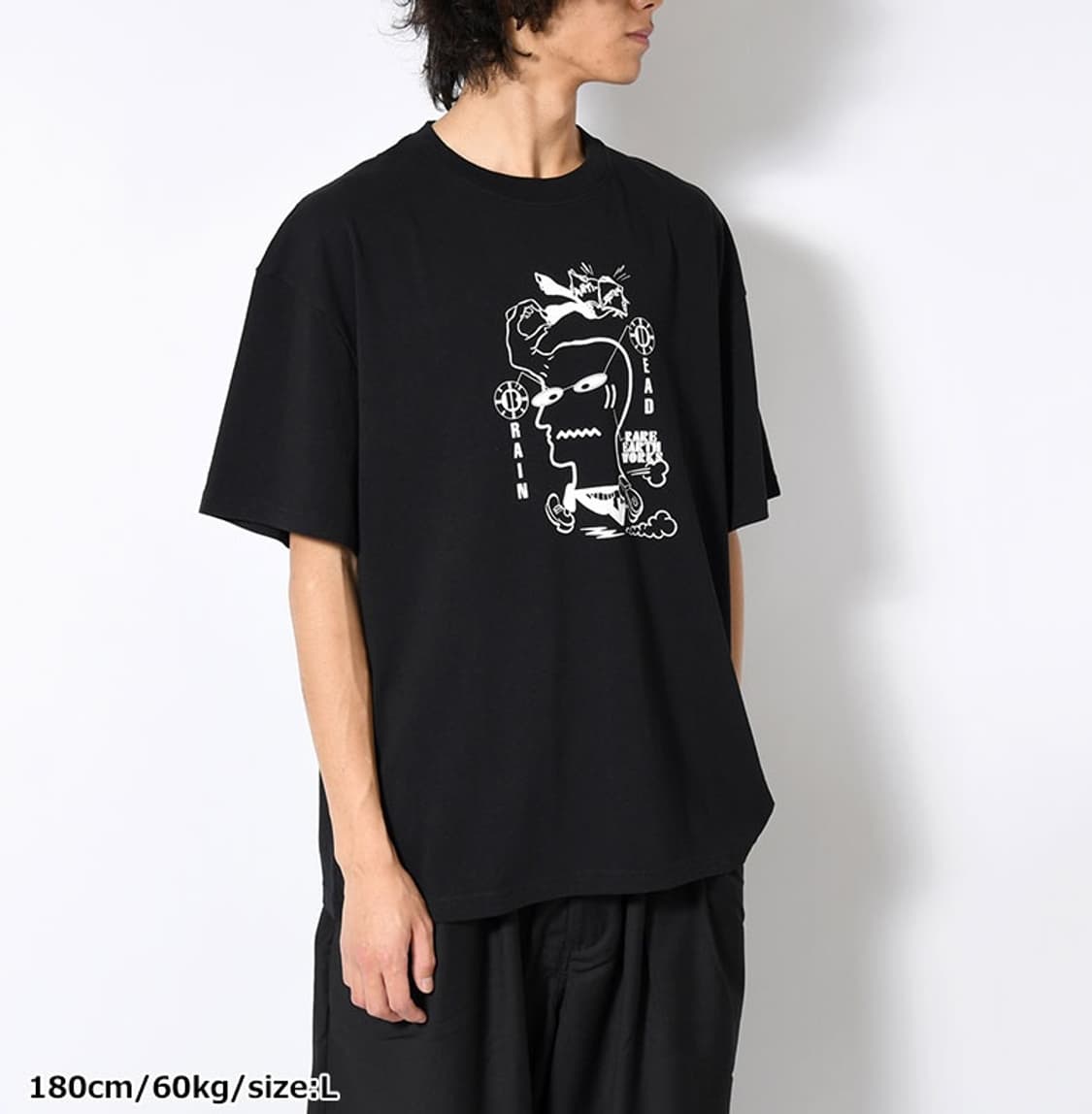 S 새제품) 브레인데드 반팔 그래픽 티셔츠 남자 여자 95 100 M 상품이미지1