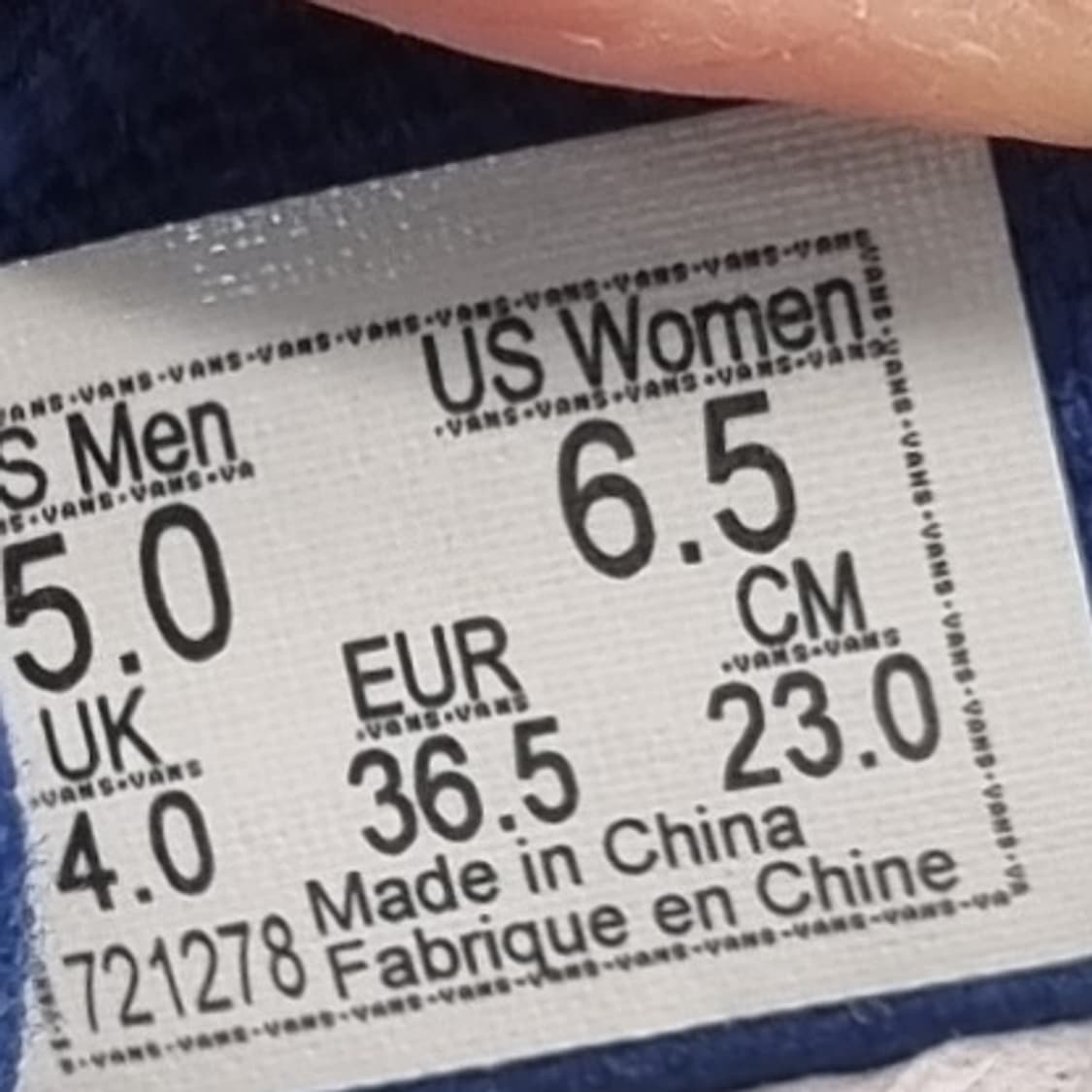 반스 어센틱 로고블루 여성 스니커즈230 상품이미지6