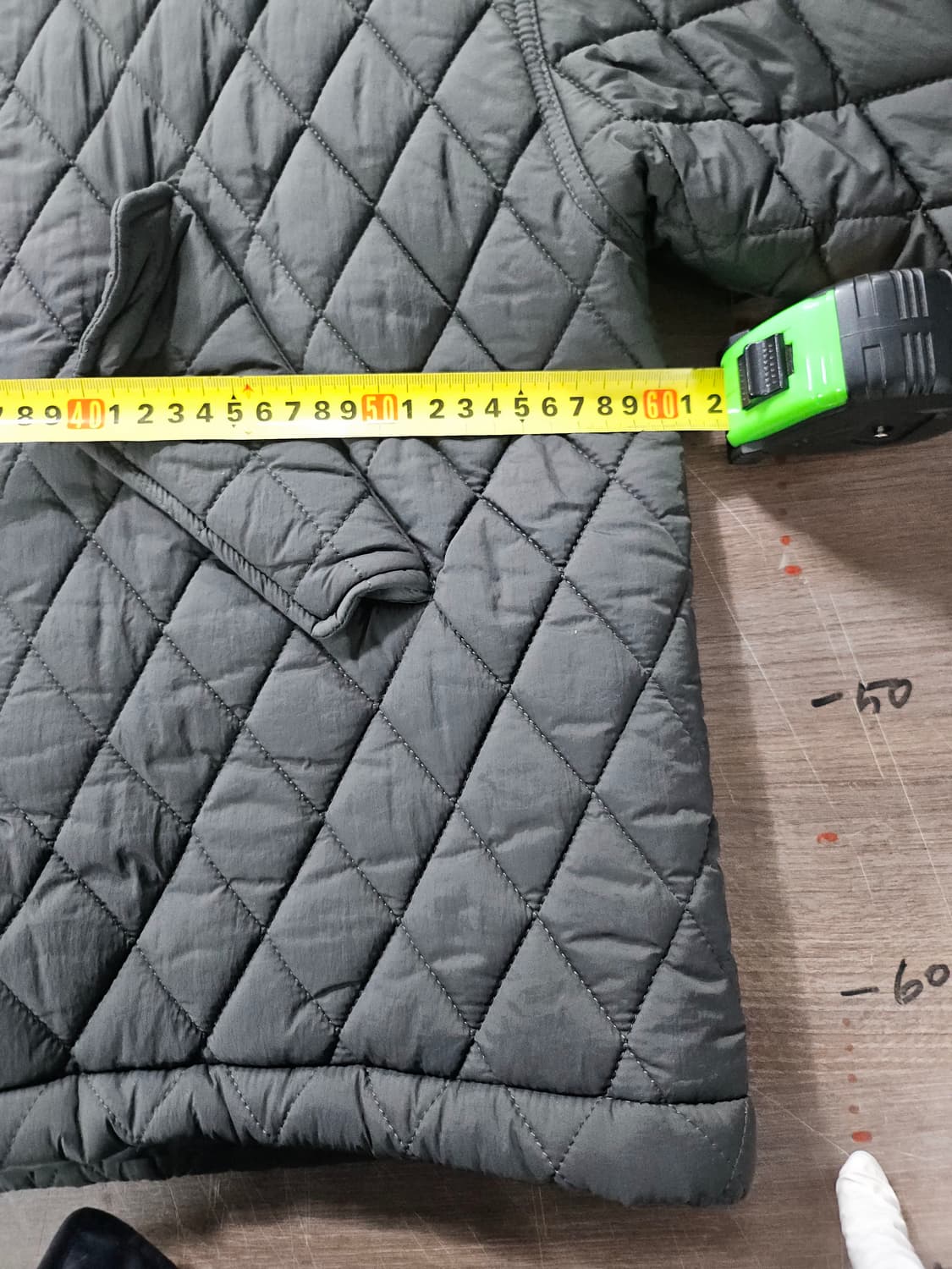 오버핏 퀼팅 자켓 free  어두운카키 상품이미지6