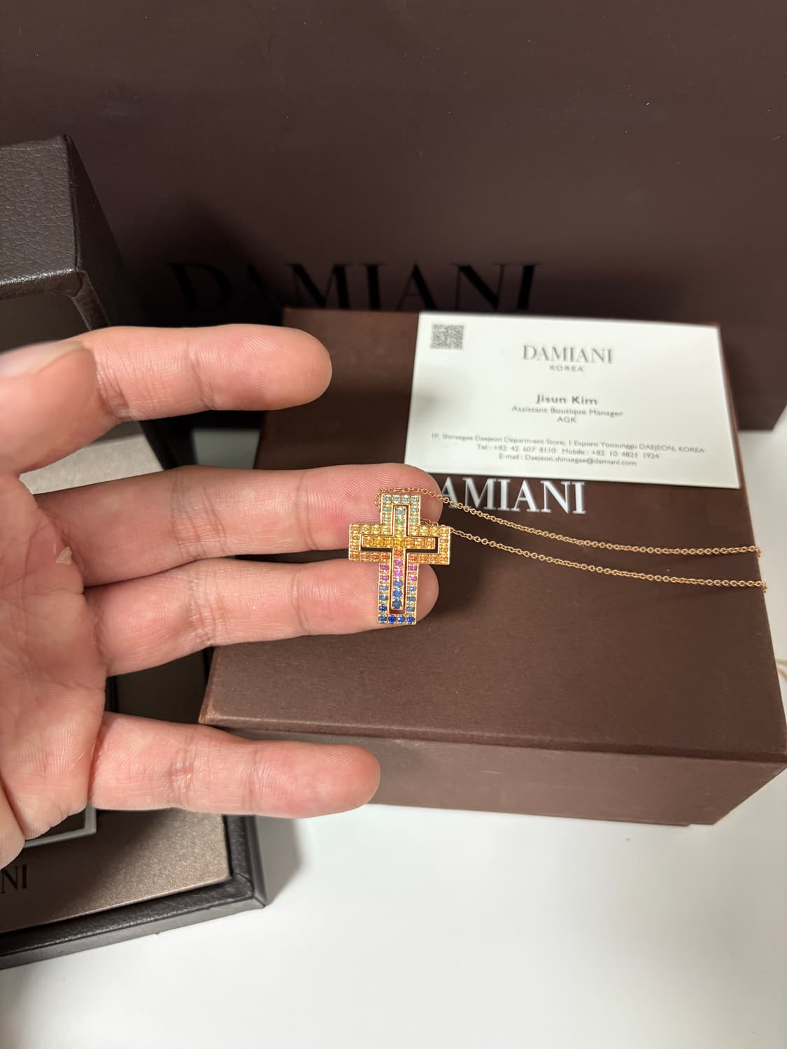 다미아니 벨에포크 레인보우 한정판 목걸이 풀구성 판매 상품이미지2