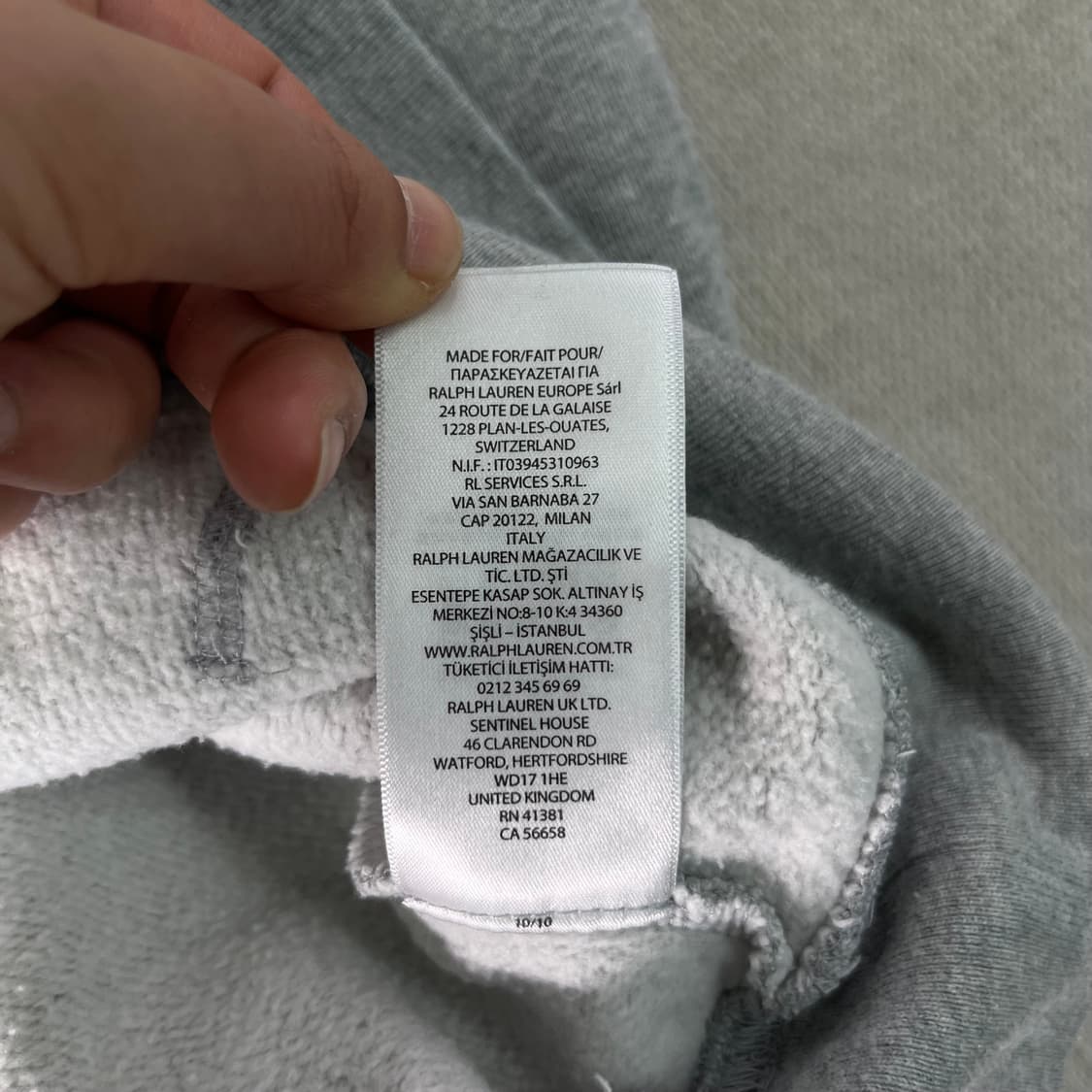 100 폴로랄프로렌 스몰포니 그레이 후드티 상품이미지6