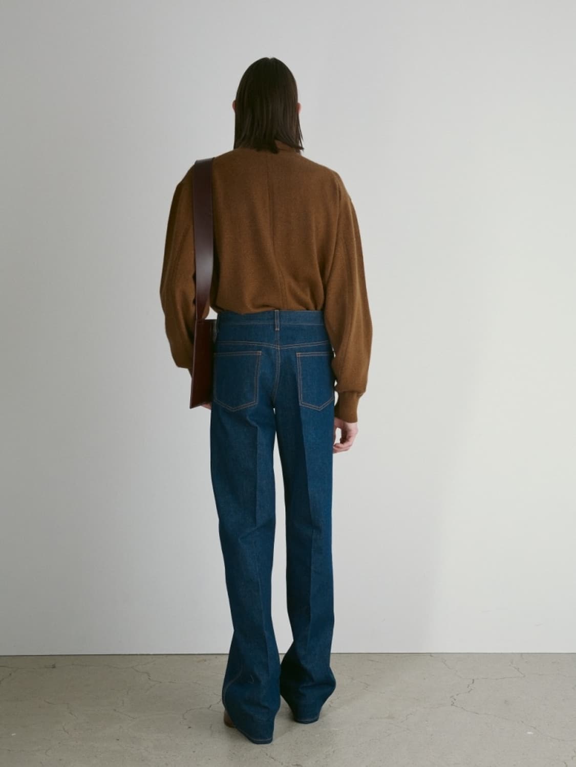 [할인] 렉토 24F/W 오필리아 쉬머 폴로 니트 브릭 브라운 상품이미지4