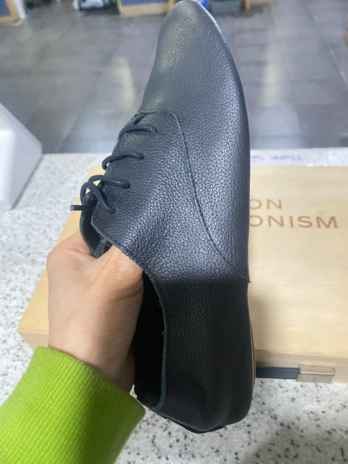 어나더솔 검정 가죽 단화 36사이즈 상품이미지2