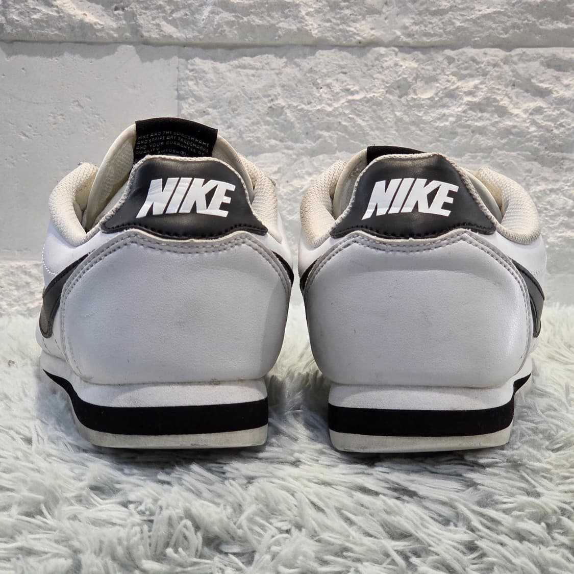 1q-19:나이키 클래식 코르테즈 화이트 블랙 (260mm) 상품이미지3