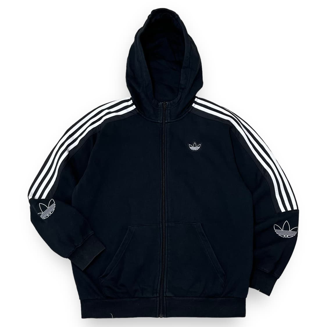 아디다스 신형 트레포일 블랙 후드집업 상품이미지1
