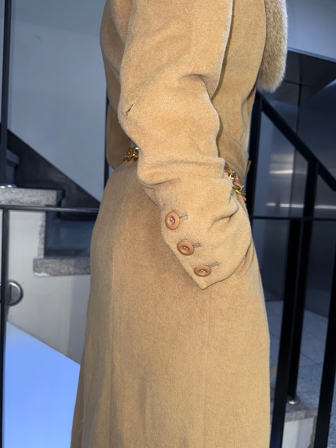 fur collar maxi coat 상품이미지6