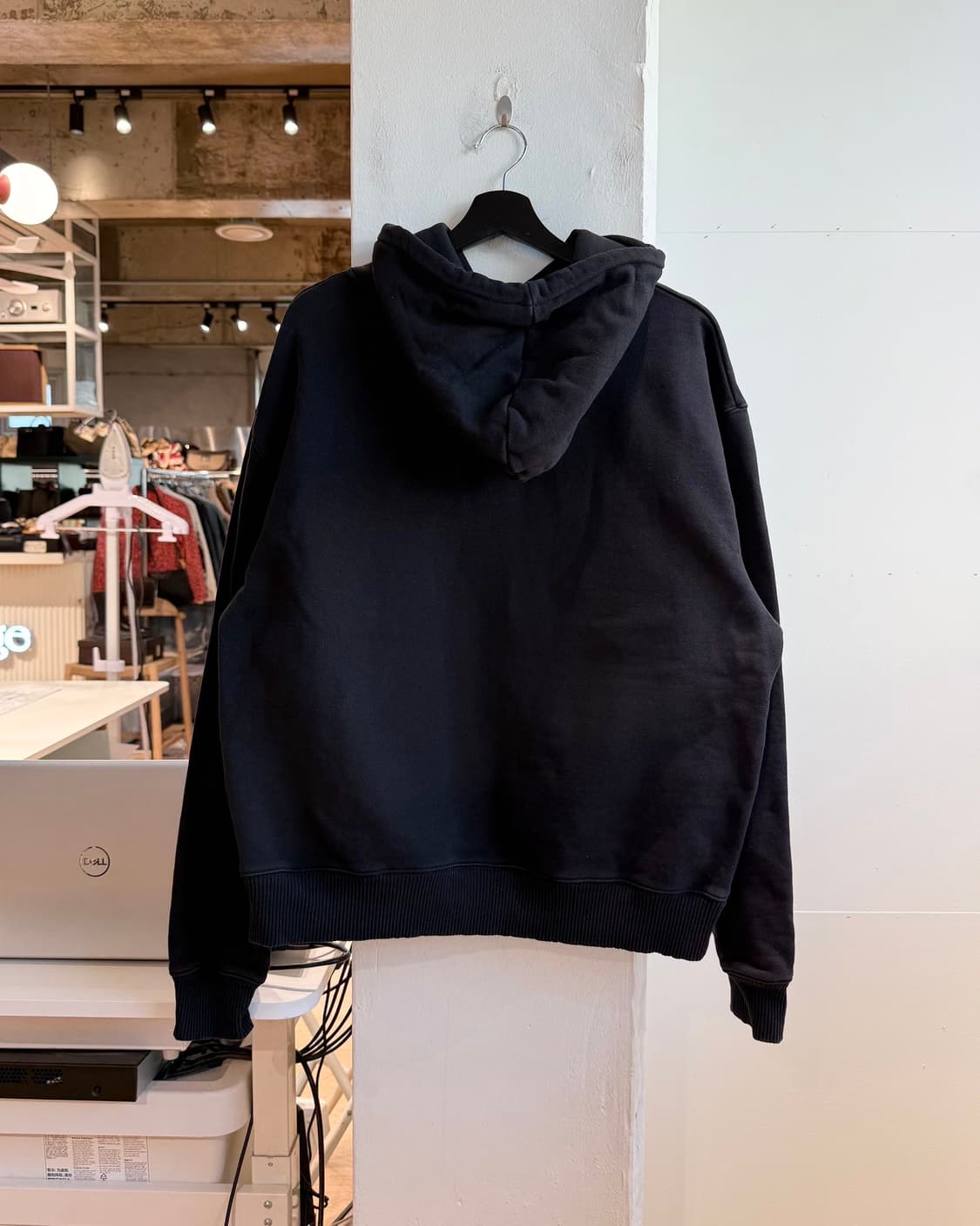 msgm 블랙 그래픽과 로고 프린팅 후디  상품이미지7