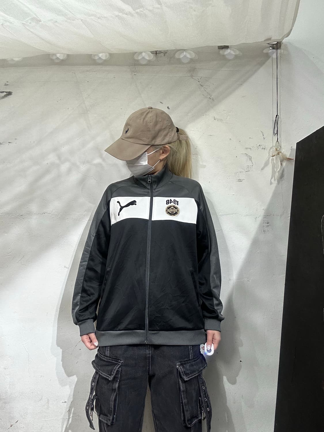 푸마 y2k 차콜 올드스쿨 오버핏 트랙탑 져지  상품이미지2