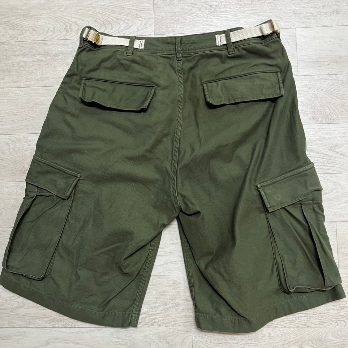 [1] 아워셀브스 백사틴 bdu 쇼츠 올리브 드랩 반바지 상품이미지9
