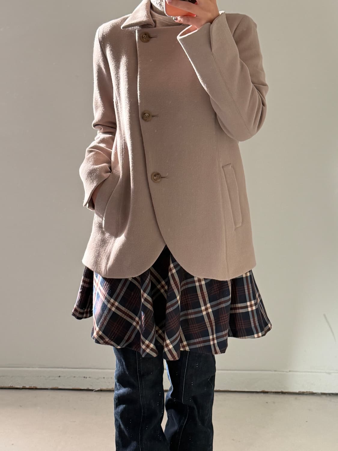 일본빈티지 체크 미니 플레어스커트 상품이미지4