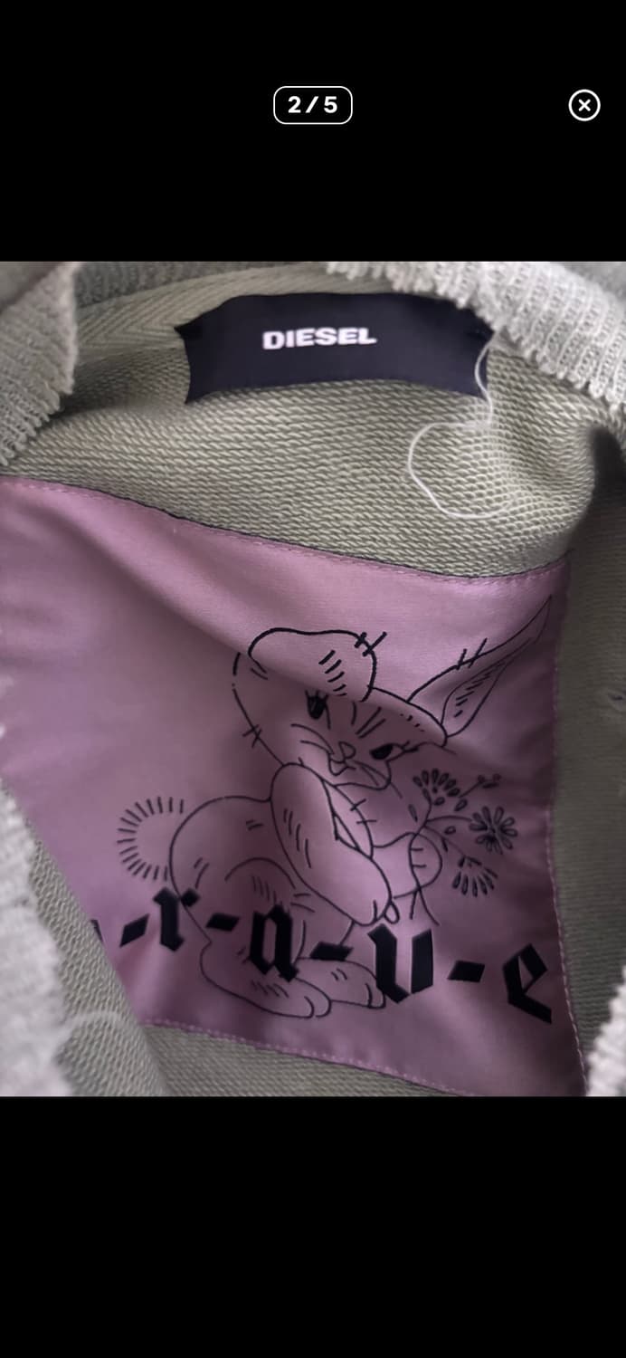 디젤 파스텔 연두색 희귀 니트 빈티지 디스트로이드 상품이미지2