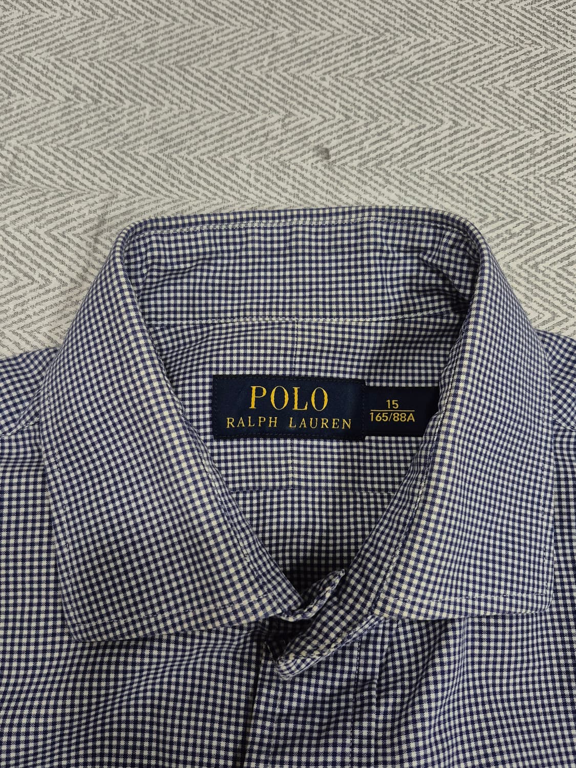 랄프로렌 긴팔 깅엄 체크 셔츠 남성 95~100사이즈 상품이미지4