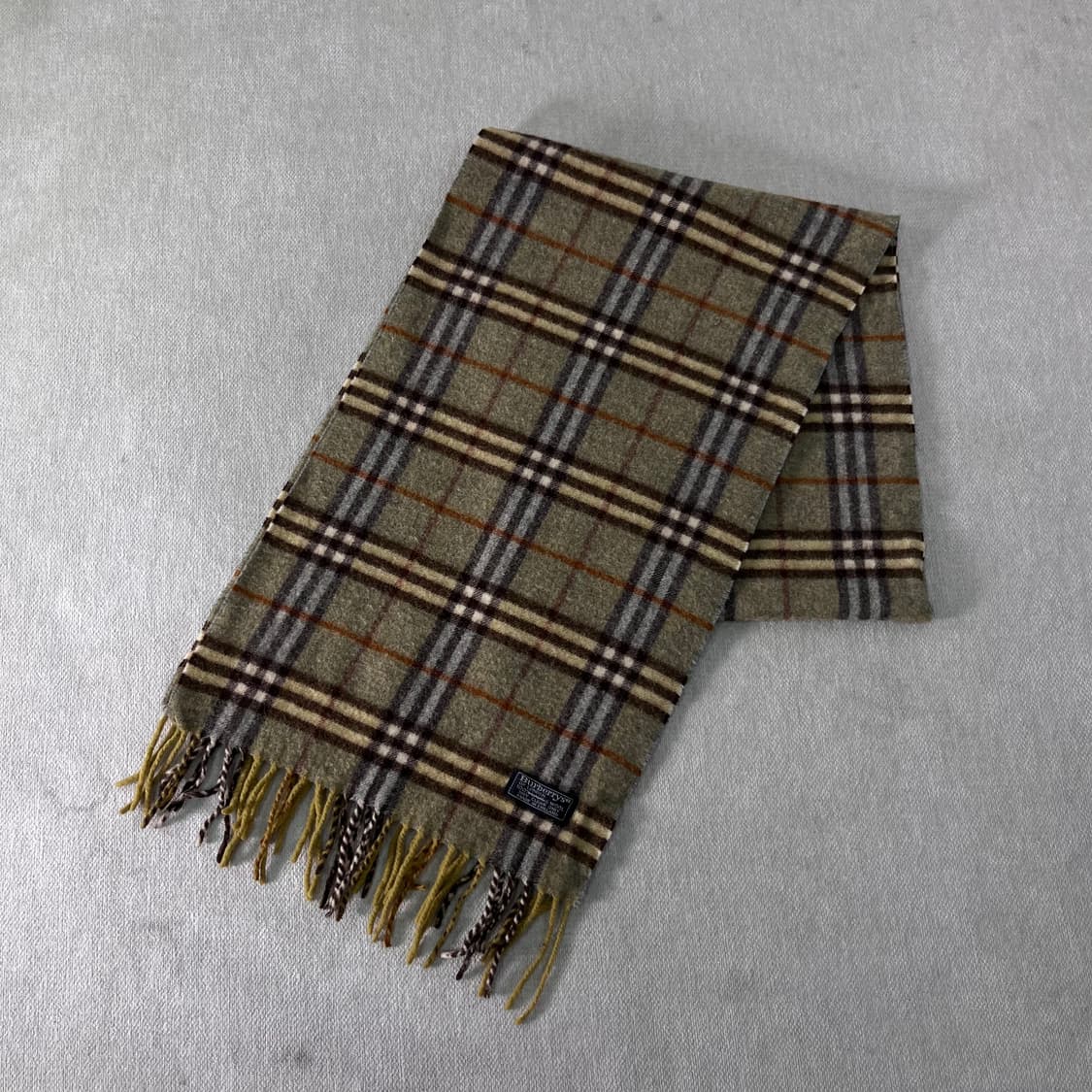 버버리 노바체크 램스울 그린 머플러  상품이미지1