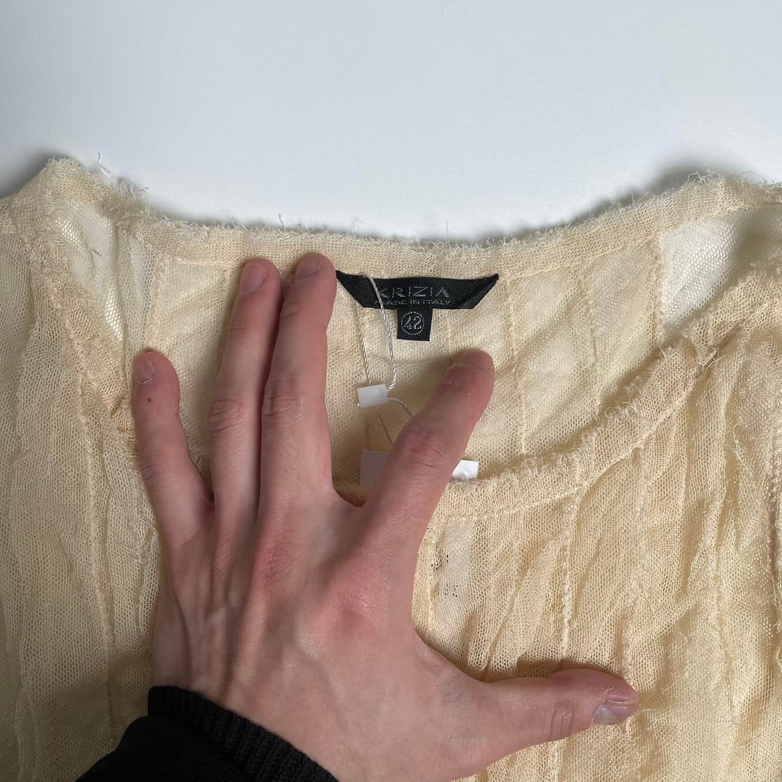 Krizia 시스루 코튼 가디건 (italy)  상품이미지8