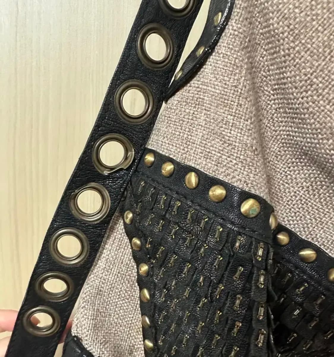 빈티지 보헤미안 그런지 오리엔탈 베이지 숄더백 상품이미지5