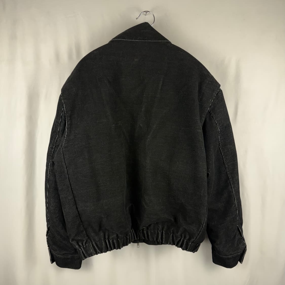  (무료배송)M) 인템포무드 피그먼트 코듀로이 봄버 재킷 블랙 상품이미지7