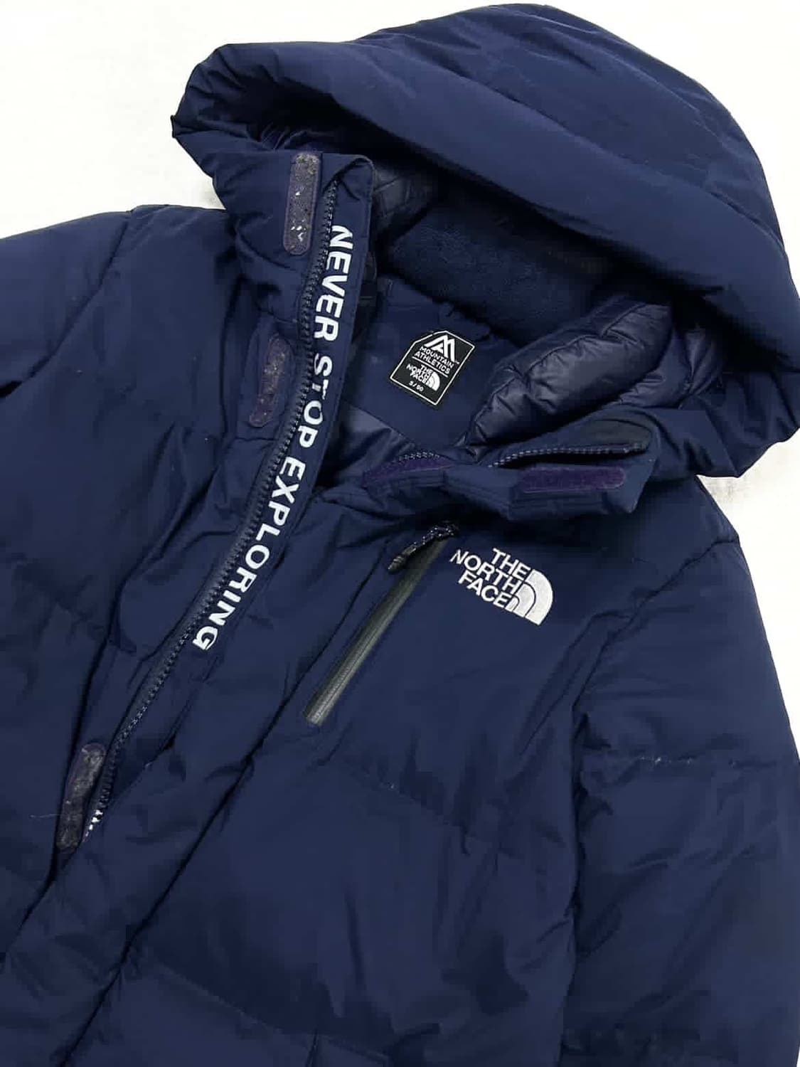 노스페이스 익스플로링 네이비 덕다운 롱패딩 상품이미지6