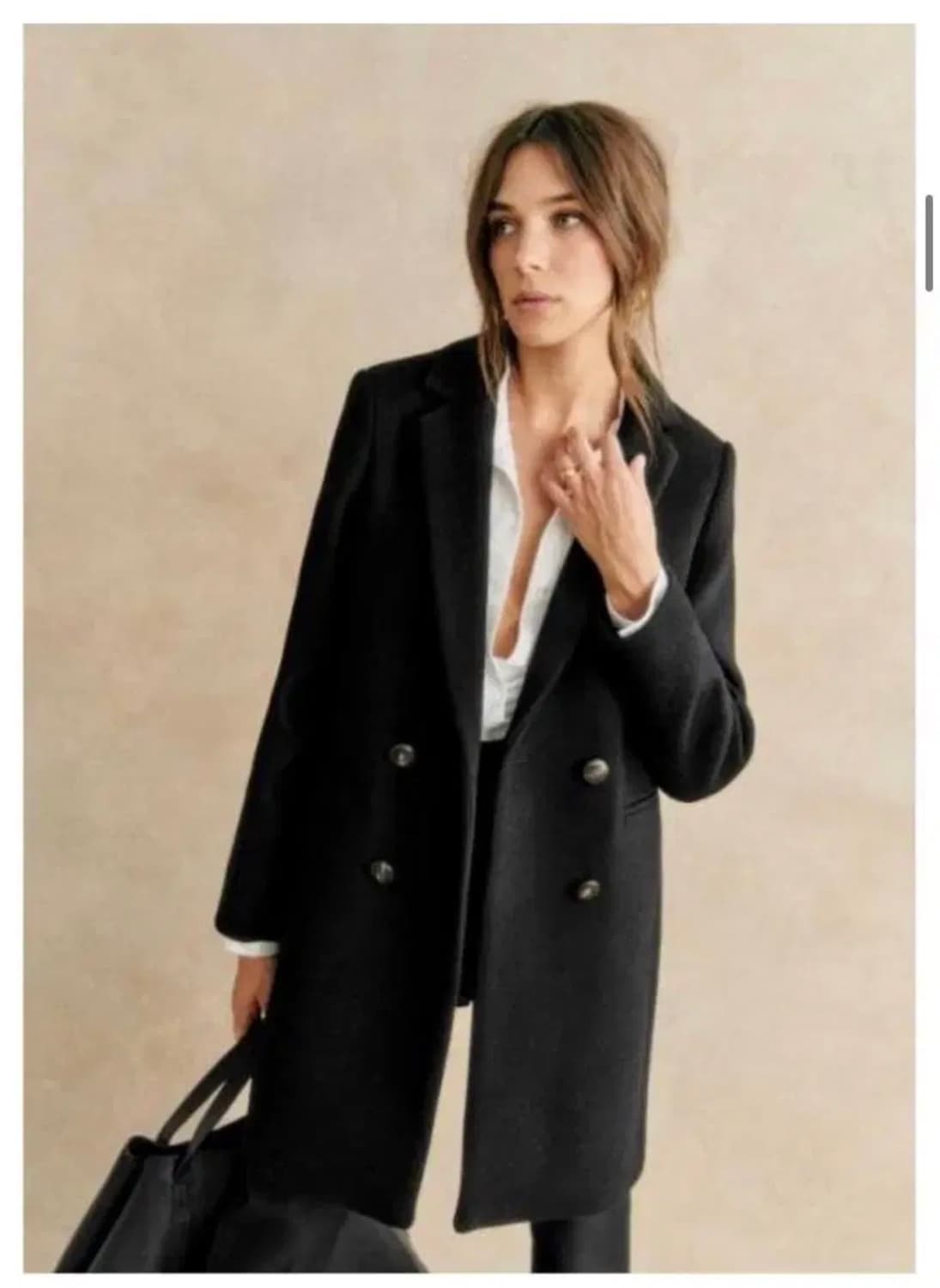 Sezane Johnson 세잔 존슨 블랙 코트_FR 40 상품이미지2