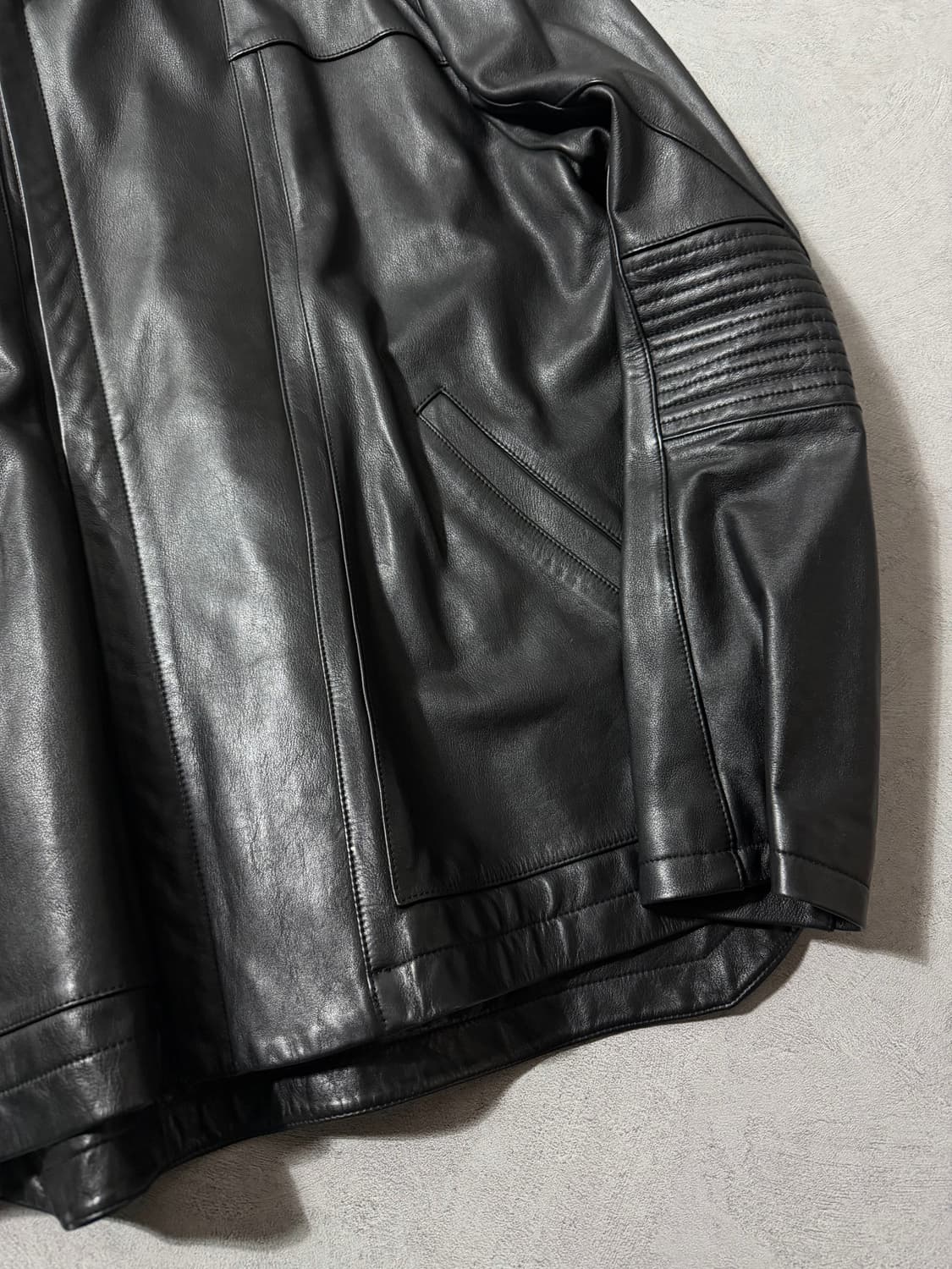 헬무트랭X트래비스스캇 카우스킨 후드 레더자켓  상품이미지7