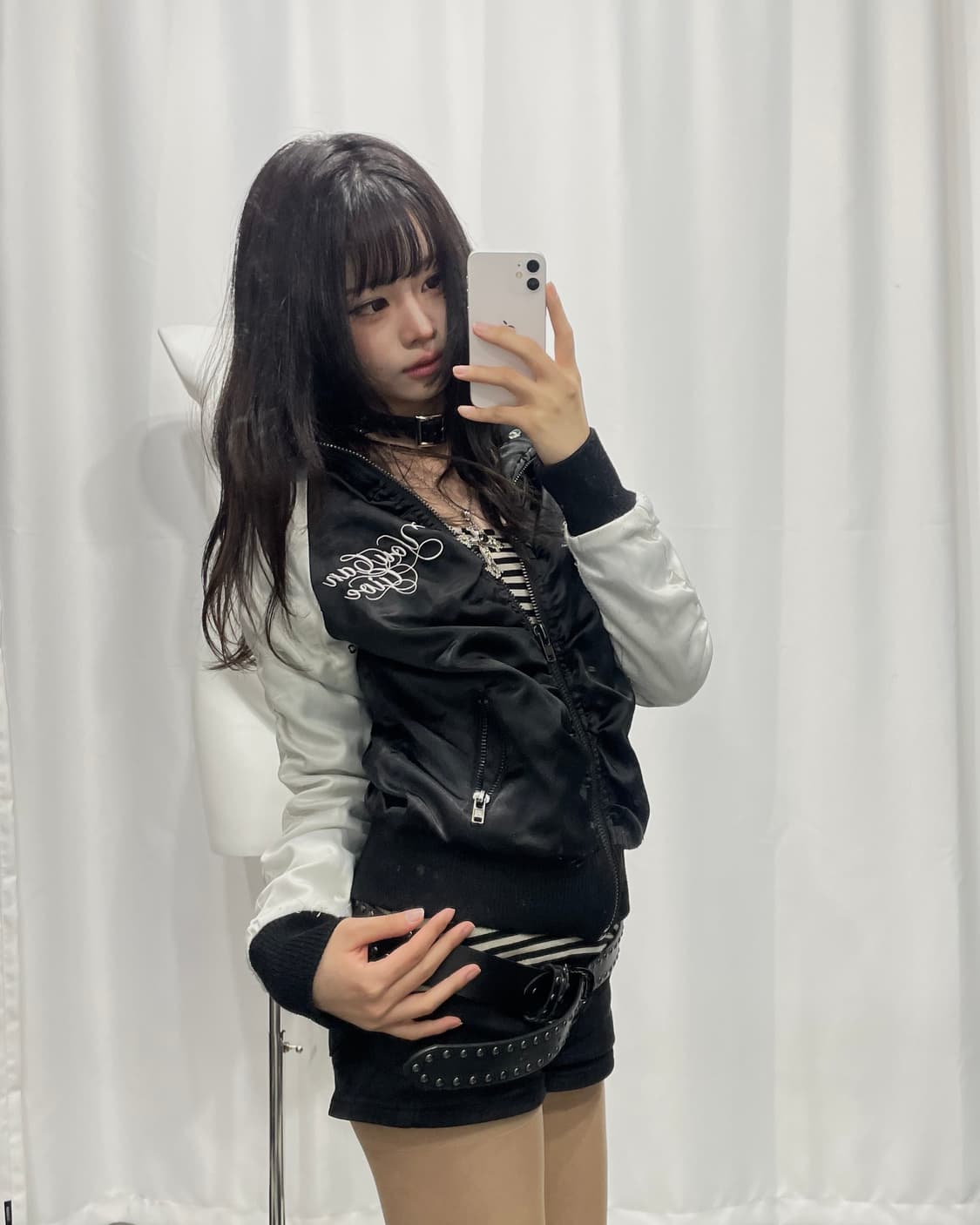 🎸블랙 레터링 디테일 스카쟌🎸 상품이미지2