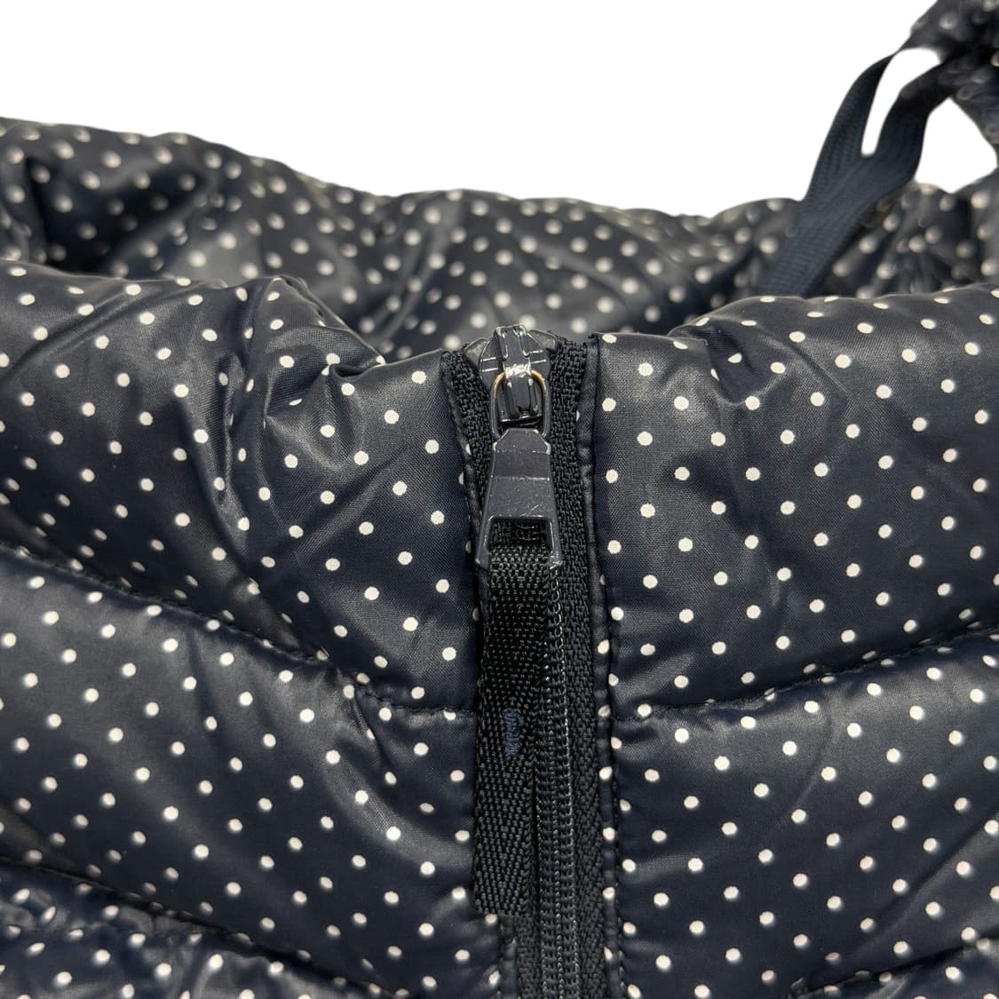 유니클로 여성 도트 땡땡이 울트라 라이트 다운 경량패딩 자켓 네이비 L 상품이미지6