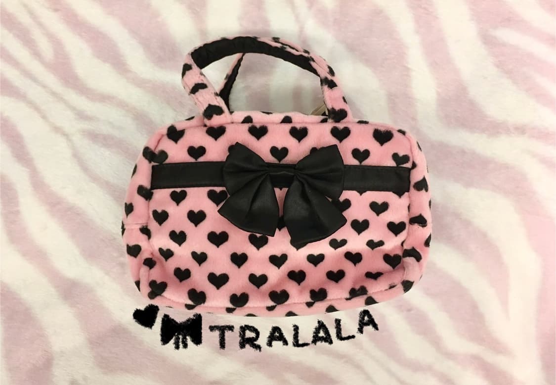 트랄라라 하트 리본 퍼 핸드백 토트백 히메갸루 오네갸루 헤이세이 상품이미지1
