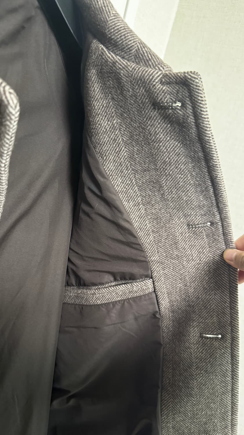 Covernat 헤링본 롱코트 XL(남자) 상품이미지5