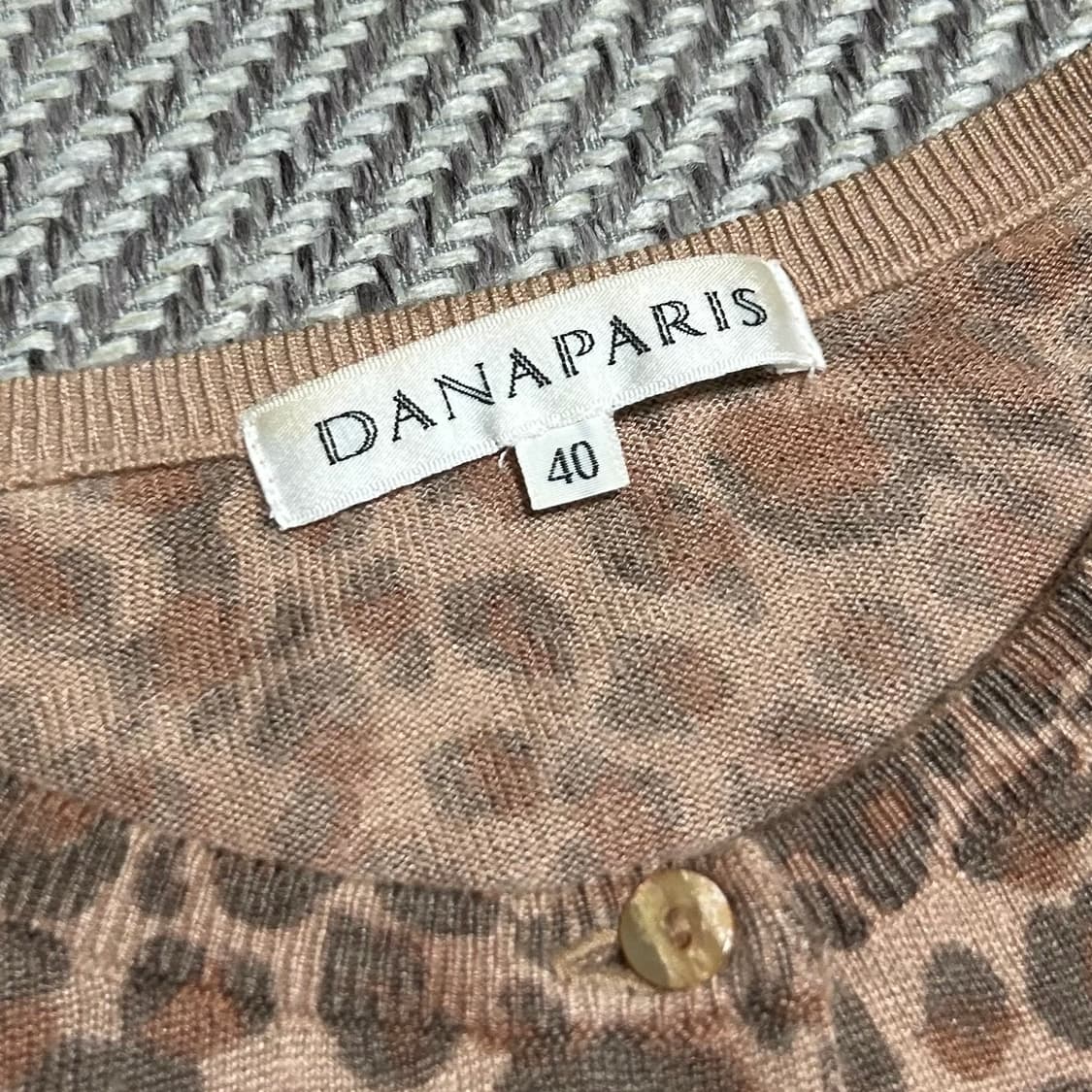 [M] Danaparis 우먼즈 레오파드 호피 니트 가디건 상품이미지4