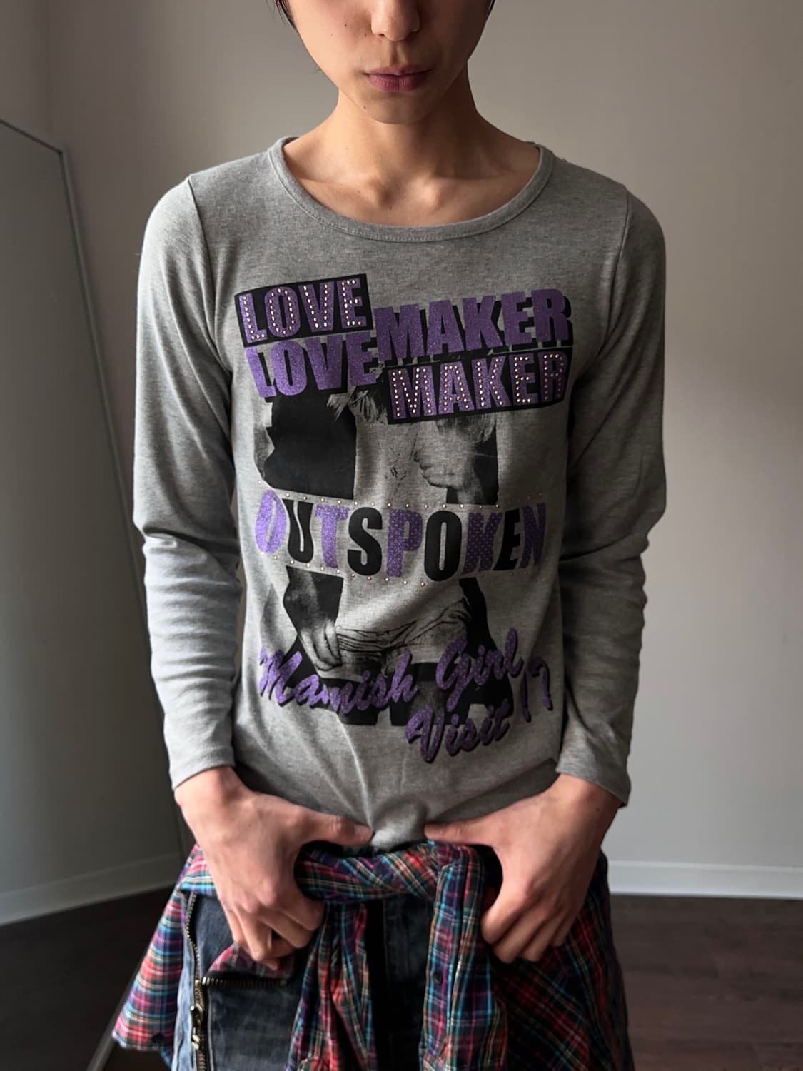 Cherry Pop 섹슈얼 프린트 롱 슬리브 상품이미지1