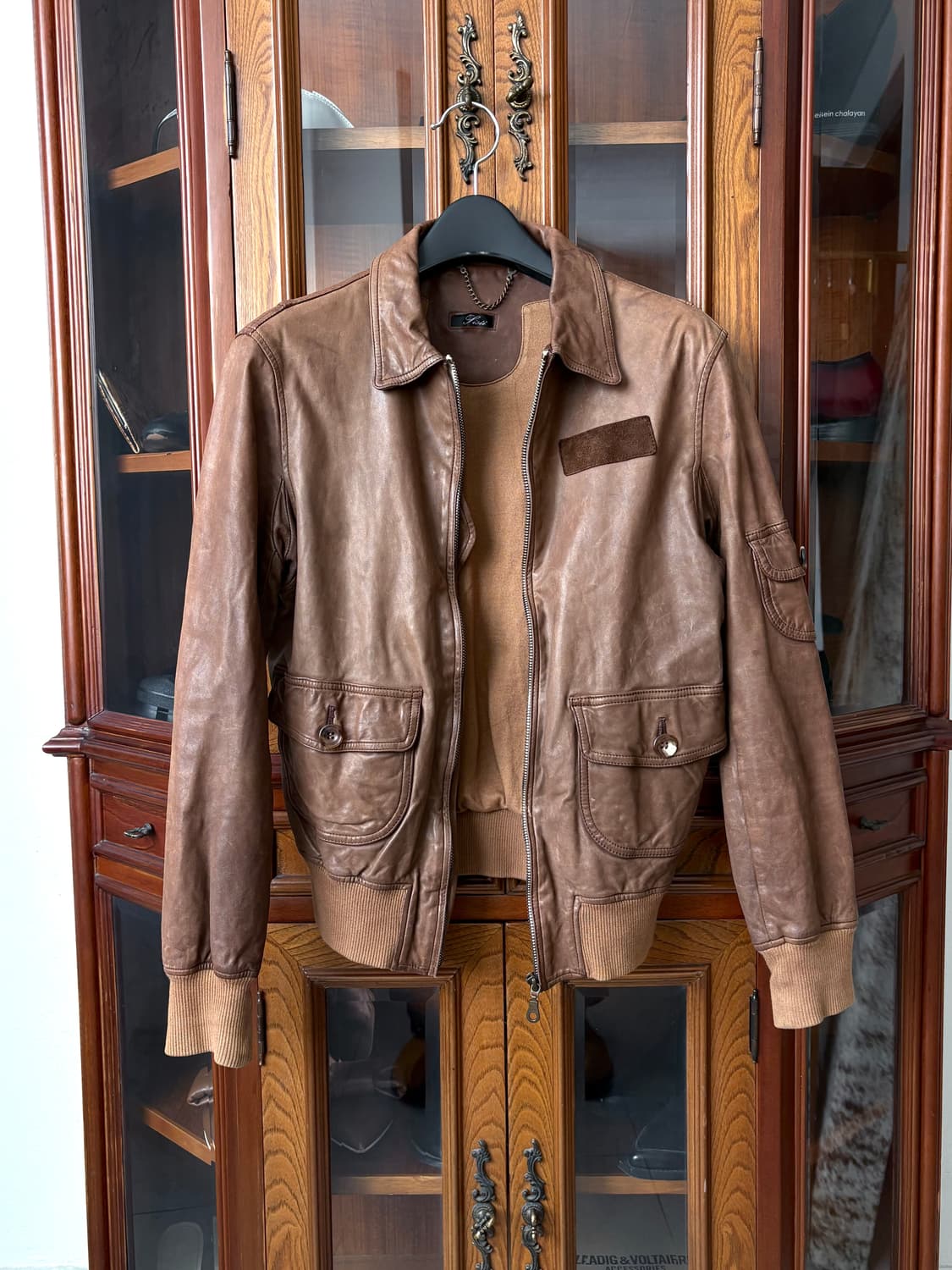 시시 빈티지 밀리터리 A-2 레더 플라이트 자켓 상품이미지2