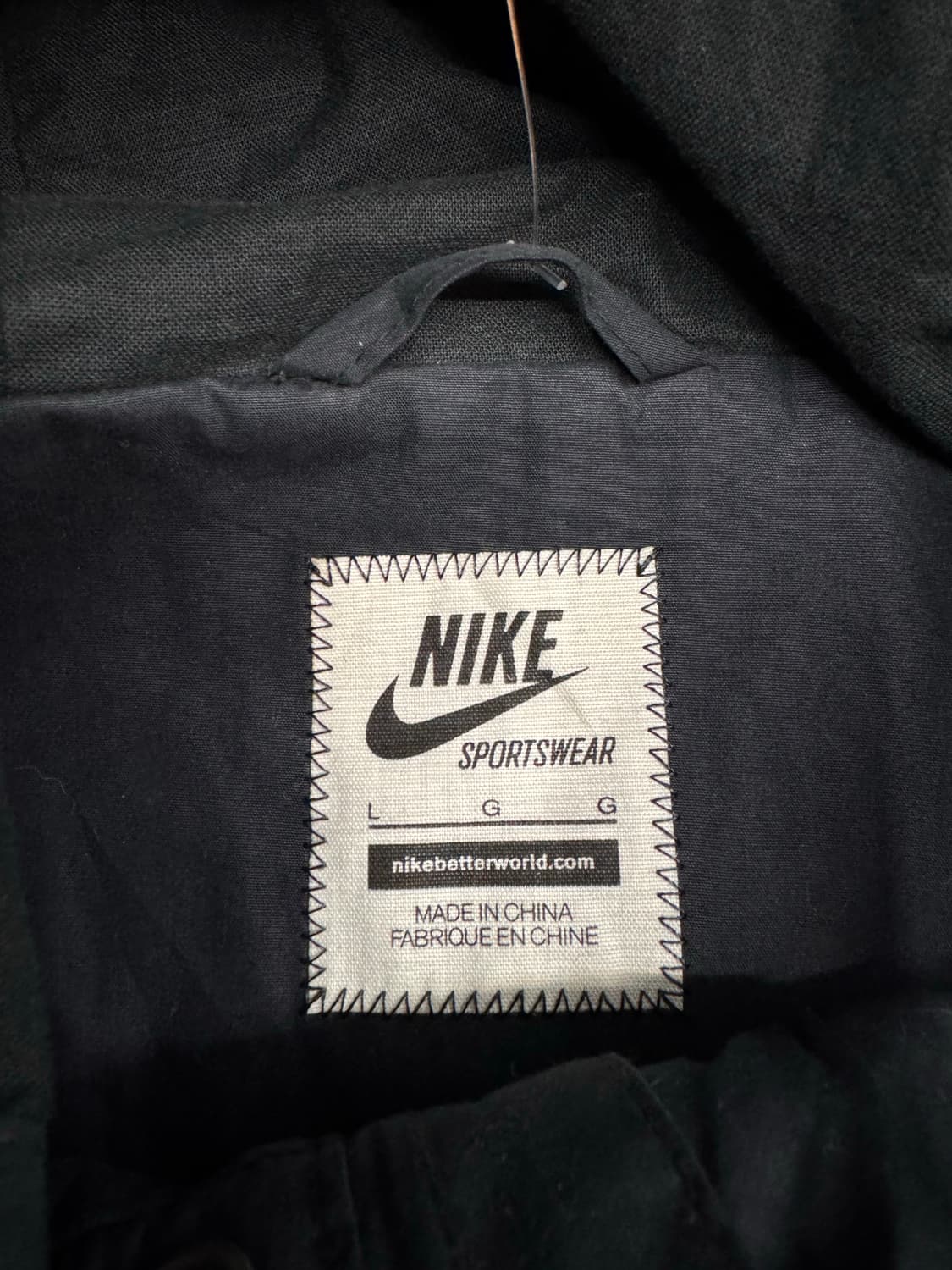 L)나이키 빈티지 드라이벤트 블랙 코튼자켓 상품이미지5