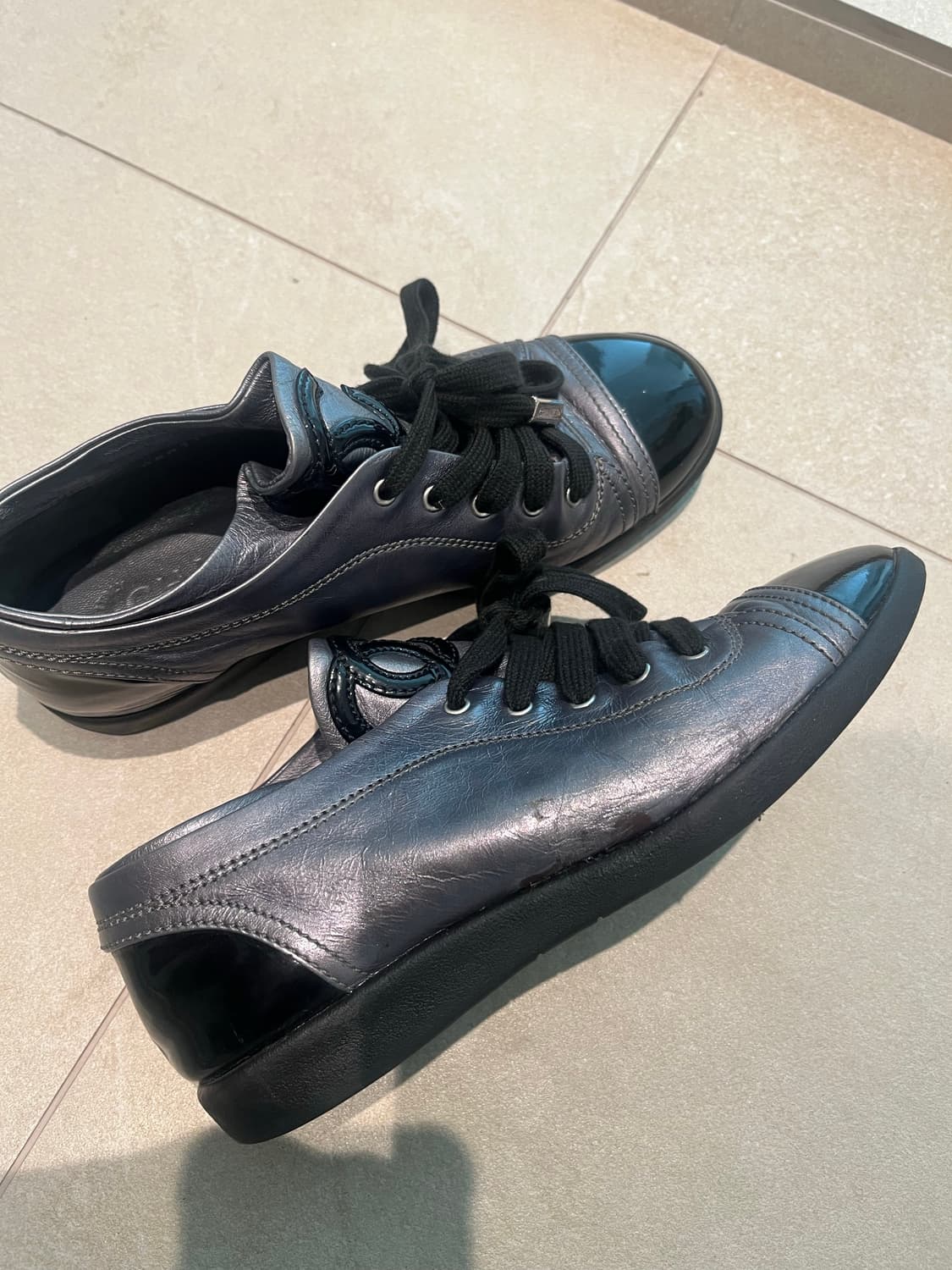 샤넬 여성 레더 스니커즈 36 상품이미지4