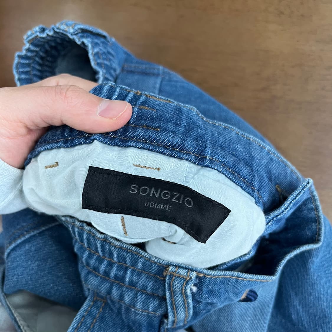 송지오옴므 밴딩 데님팬츠 46  상품이미지6