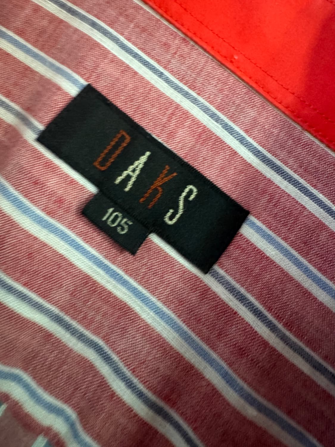 닥스 Daks 린넨 혼방 스트라이프 반팔 셔츠 XL 상품이미지3