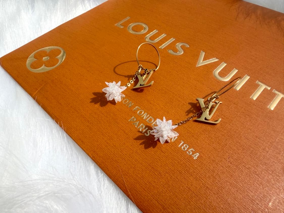 LV 언발 드롭 큐빅 이어링 상품이미지2