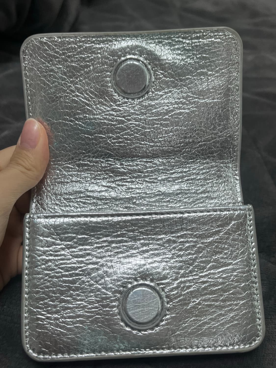 배드블러드 엘립스 심볼 아코디언 지갑 카드지갑 실버 상품이미지4