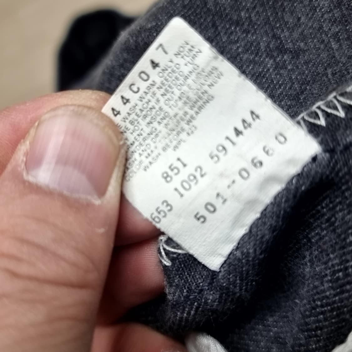 미제 usa 90s 리바이스 501 블랙진(36*30) 상품이미지4