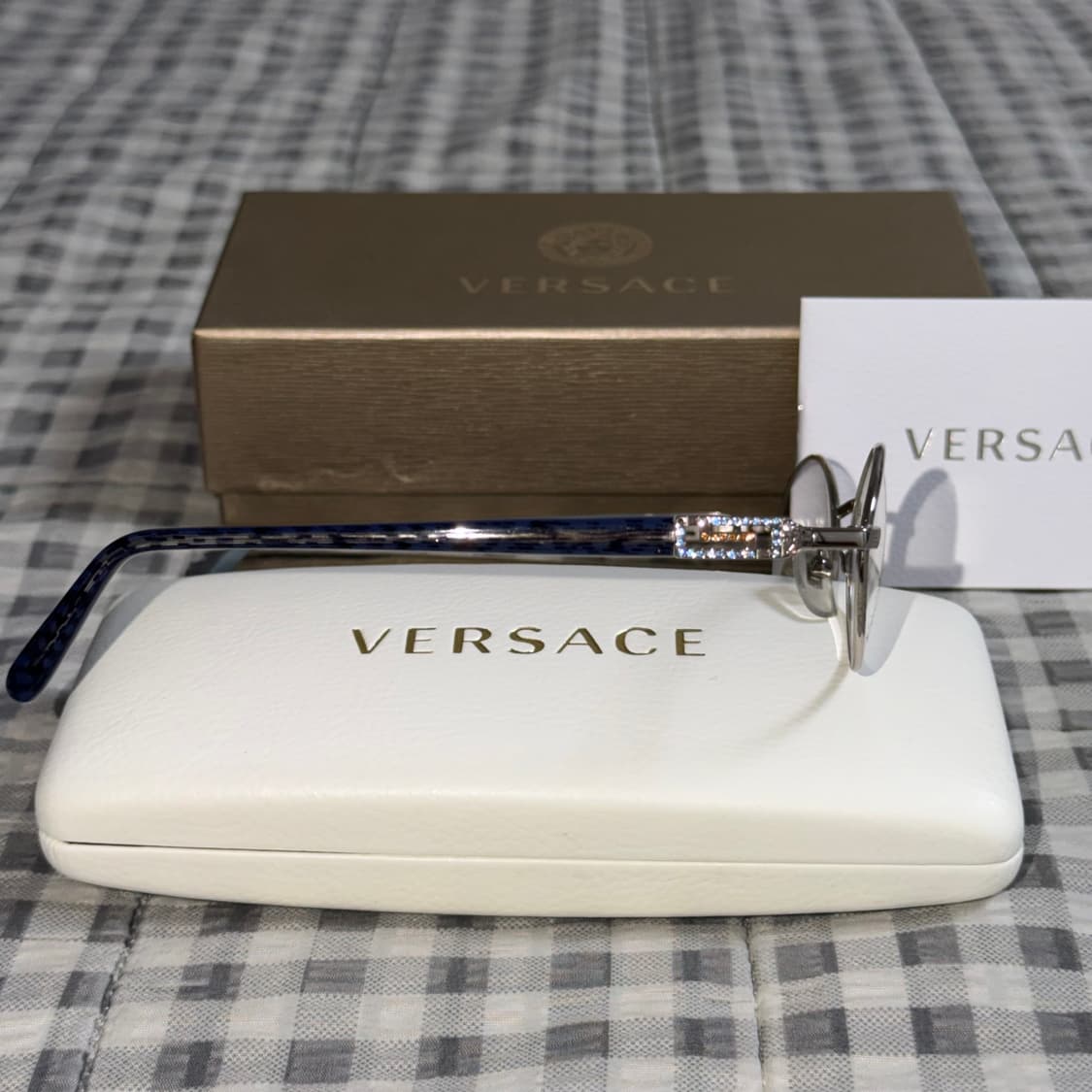 (OS) Versace 베르사체 아이스아웃 라운드 안경 은장 상품이미지6