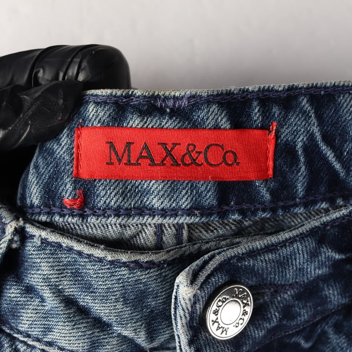 맥스앤코 하이웨스트 와이드 데님 팬츠 26 상품이미지6