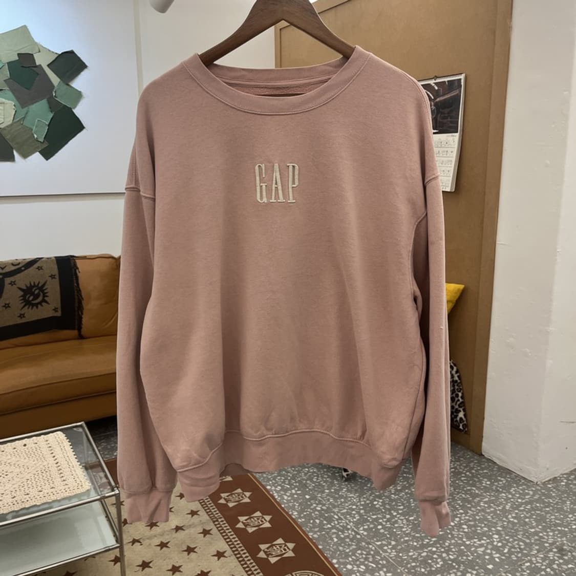 갭 빈티지 레트로 00's 스프링 딸기우유 핑크 맨투맨 L C10369 상품이미지3