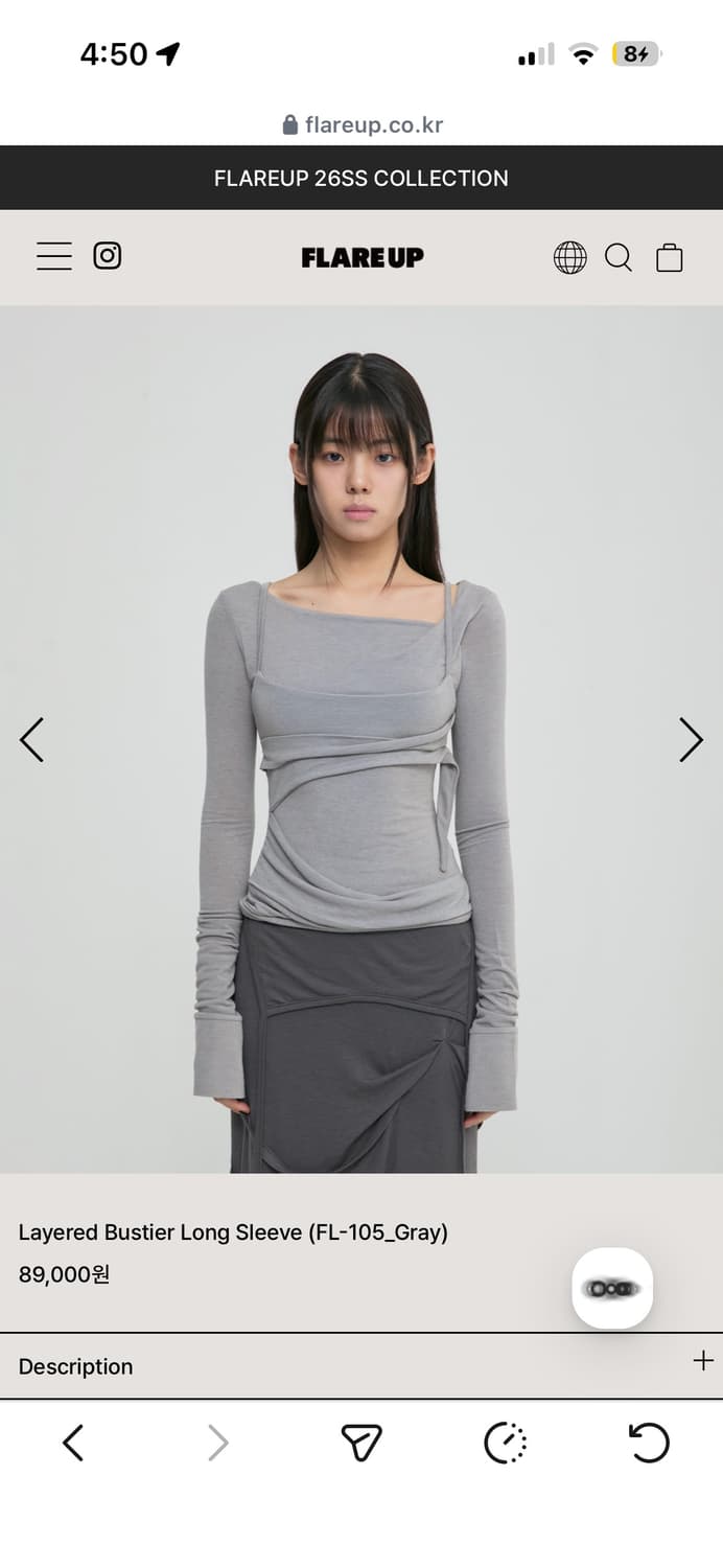 Flare up  Layered Bustier Long Sleeve 상품이미지1