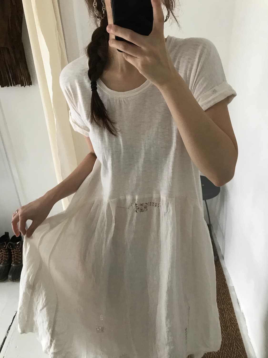 linen lace dress 상품이미지7