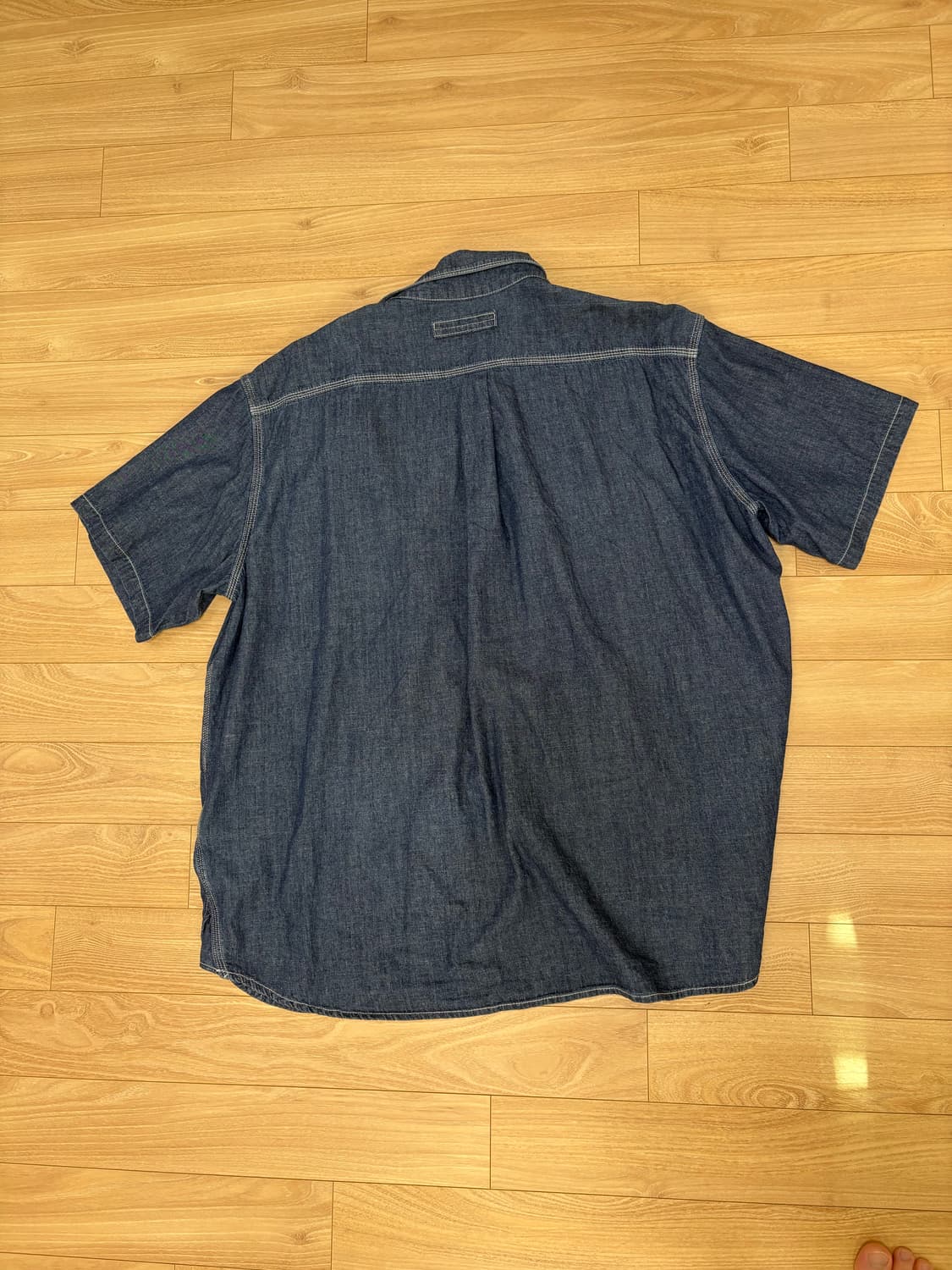 에스피오나지 샴브레이 셔츠 S/S Work Shirt Indigo 상품이미지2
