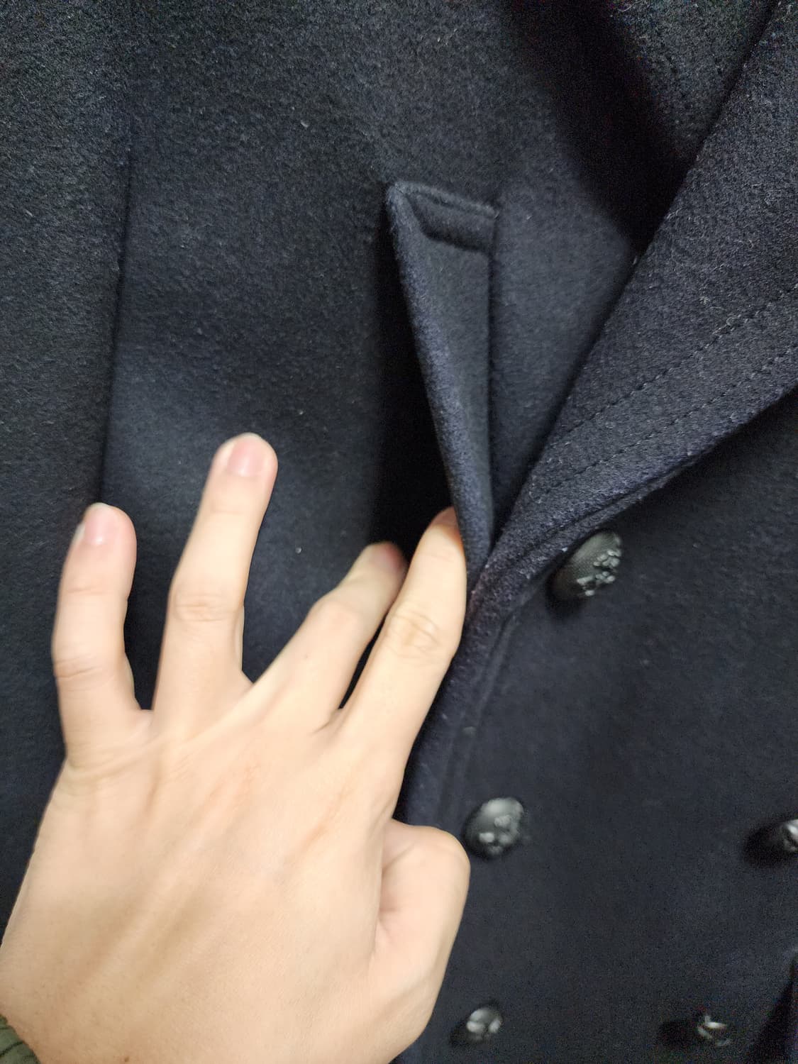 시스템 울 캐시미어 더블 브레스티드 코트 100 상품이미지4